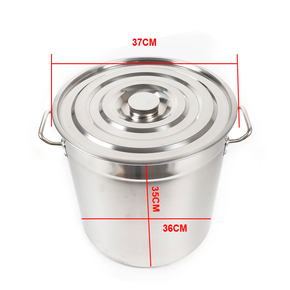 Thickened Stainless Steel Stock Pot With Domed Lid For Induction