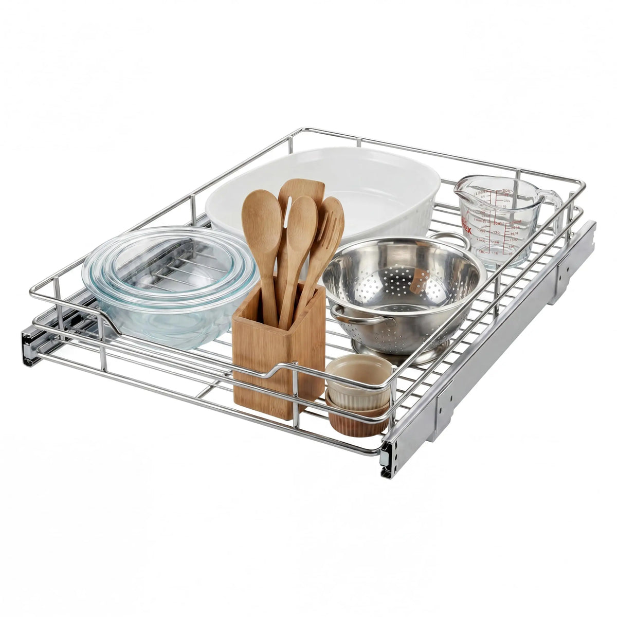 HiMISS Pull Out Cabinet Organizer With Full Extension Slide Drawer