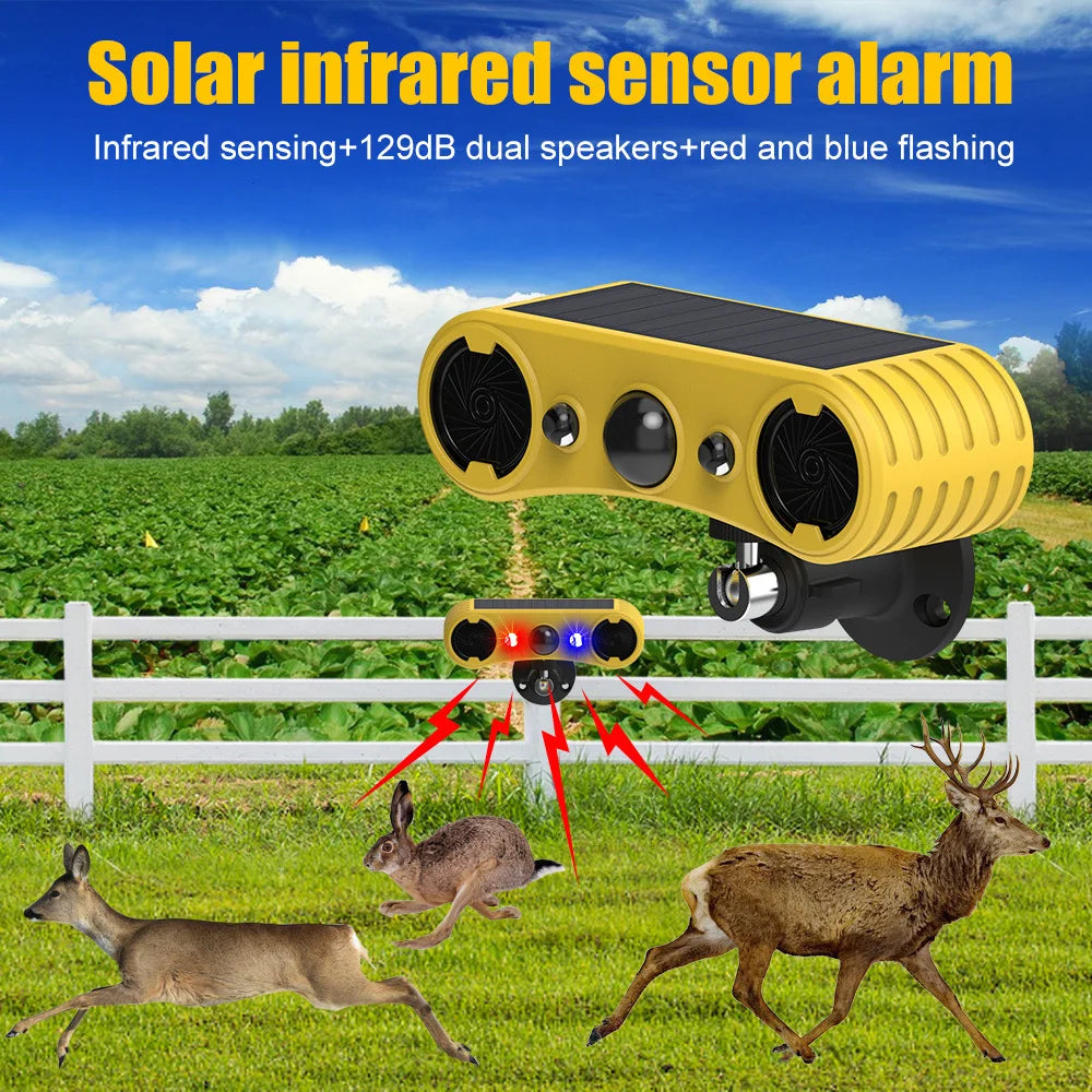 Outdoor Solar Motion Sensor Alarm With Waterproof Security Detection