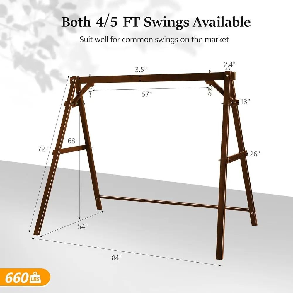 Heavy Duty Outdoor Porch Swing with Cushions Garden Pool Deck