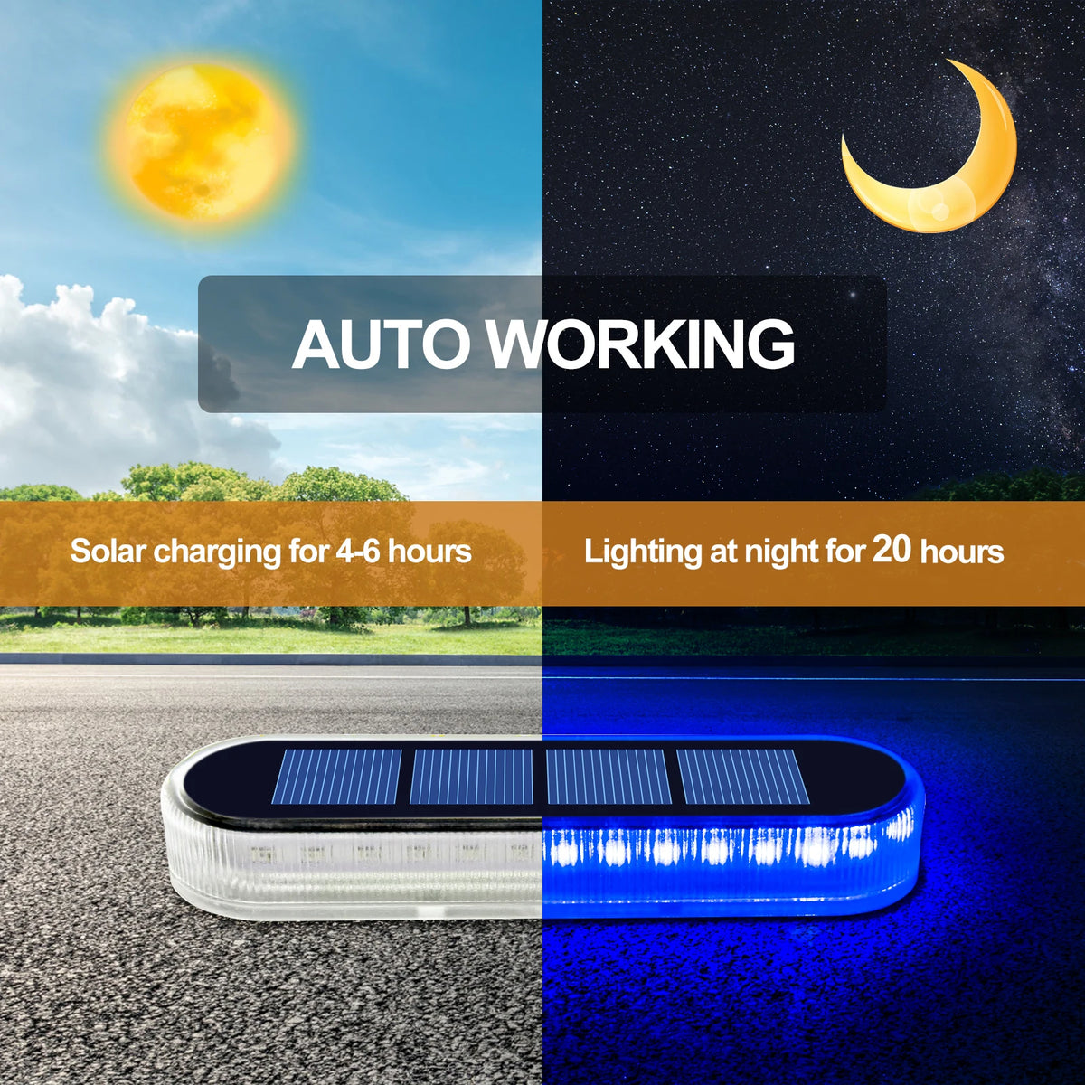 Solar LED Deck Lights Auto On Off Outdoor Waterproof Patio