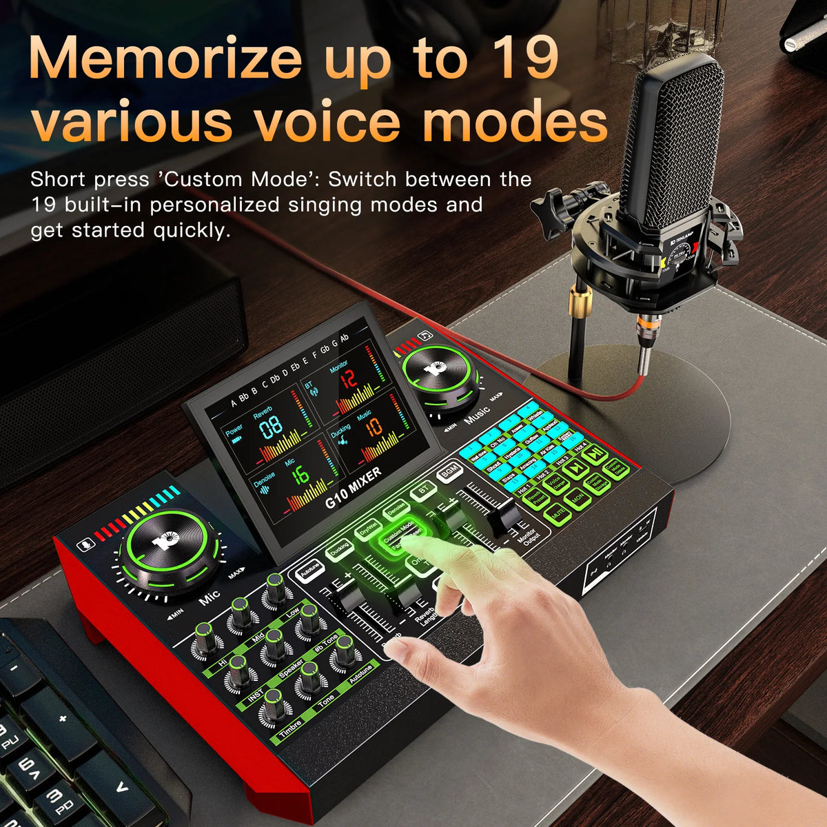 Tenlamp G10 Professional Audio Mixer And Streaming Interface