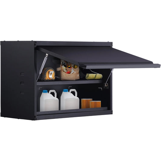 Wall Mounted Steel Storage Cabinet With Adjustable Shelves For Garage
