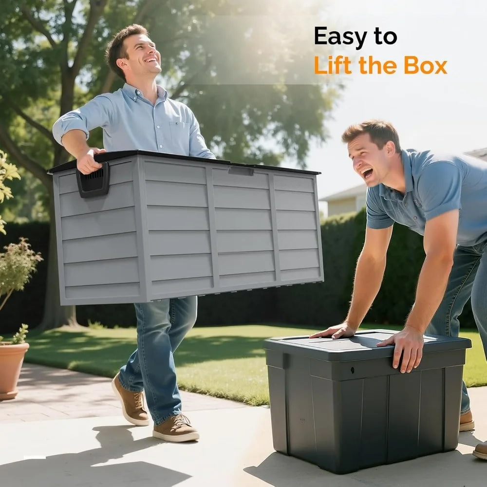VINGLI Waterproof Outdoor Storage Deck Box With Lockable Design