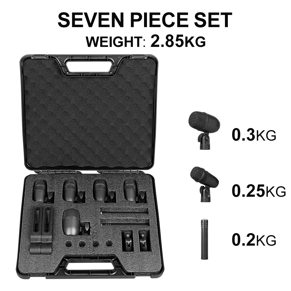 Depusheng Wired Dynamic Drum Microphone Set For Studio Recording