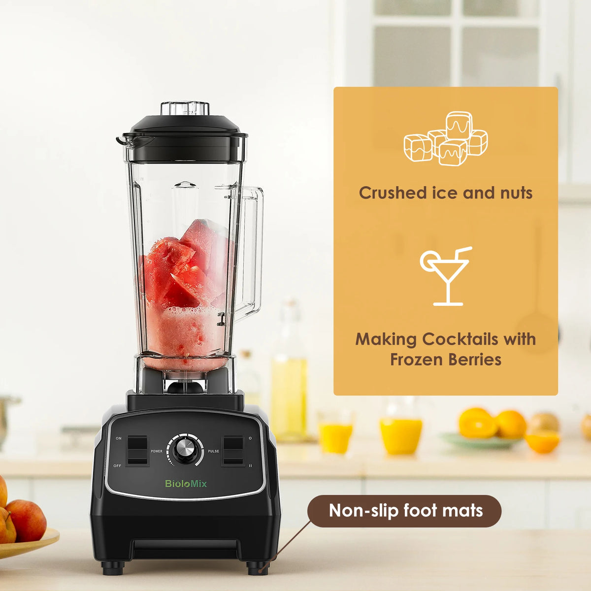 BioloMix Commercial Grade 3HP Heavy Duty Blender And Juicer