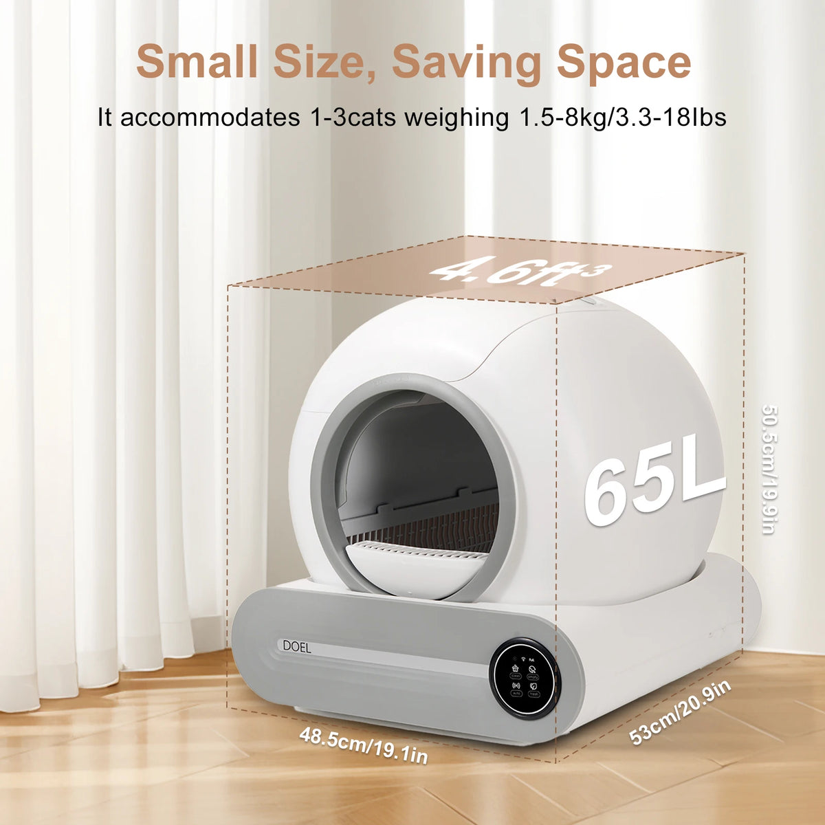 DOEL Automatic Smart Self Cleaning Cat Litter Box With App