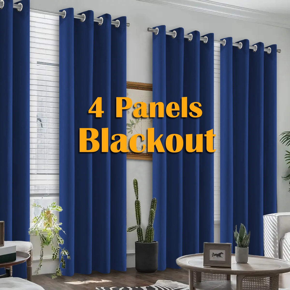 Blackout Heat Insulated Thermal Grommet Window Curtain Set