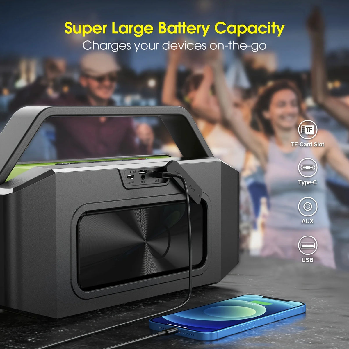 W-KING Portable Bluetooth Speaker Delivering Powerful Deep Bass