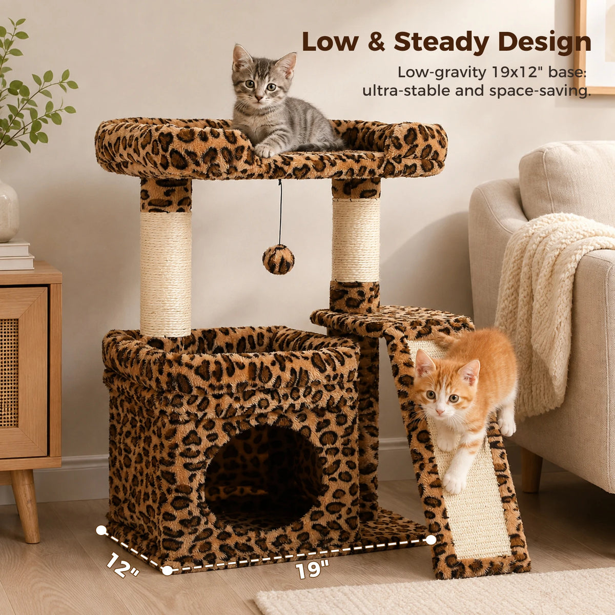 PAWZ Road Indoor Cat Tree With Sisal Scratching Post