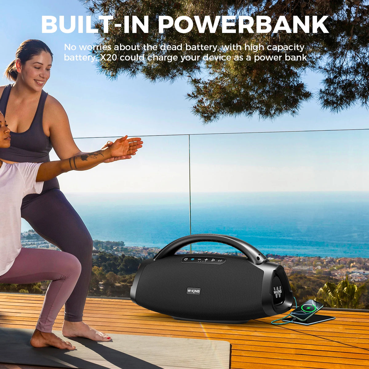 W-King D20 Portable Bluetooth Speaker Delivering Powerful Wireless Audio