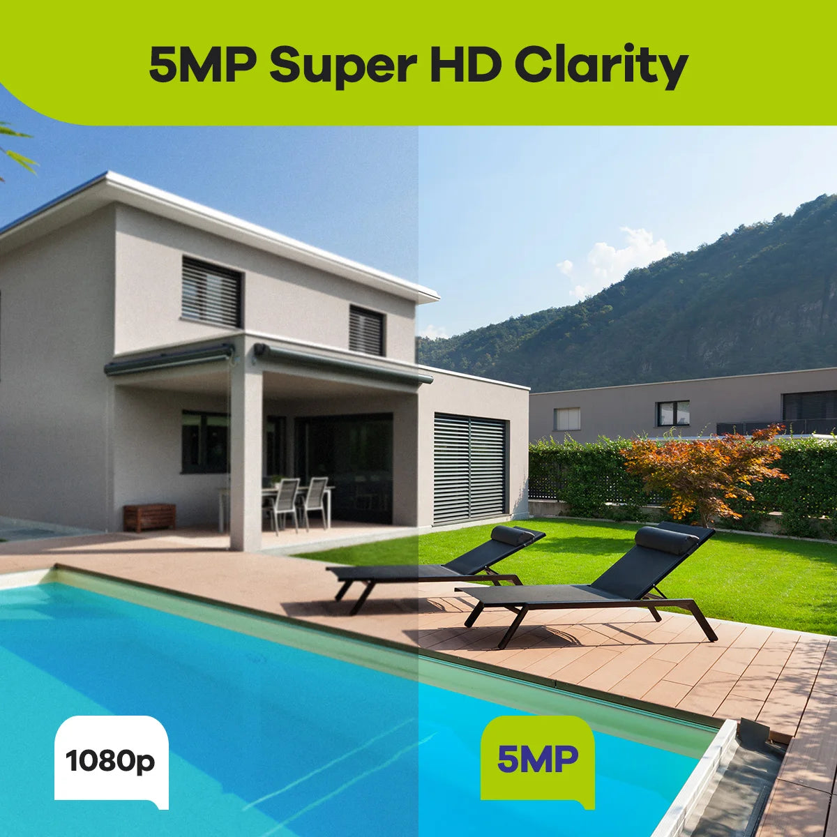 Sannce 5MP POE NVR Surveillance System With Four IP Cameras