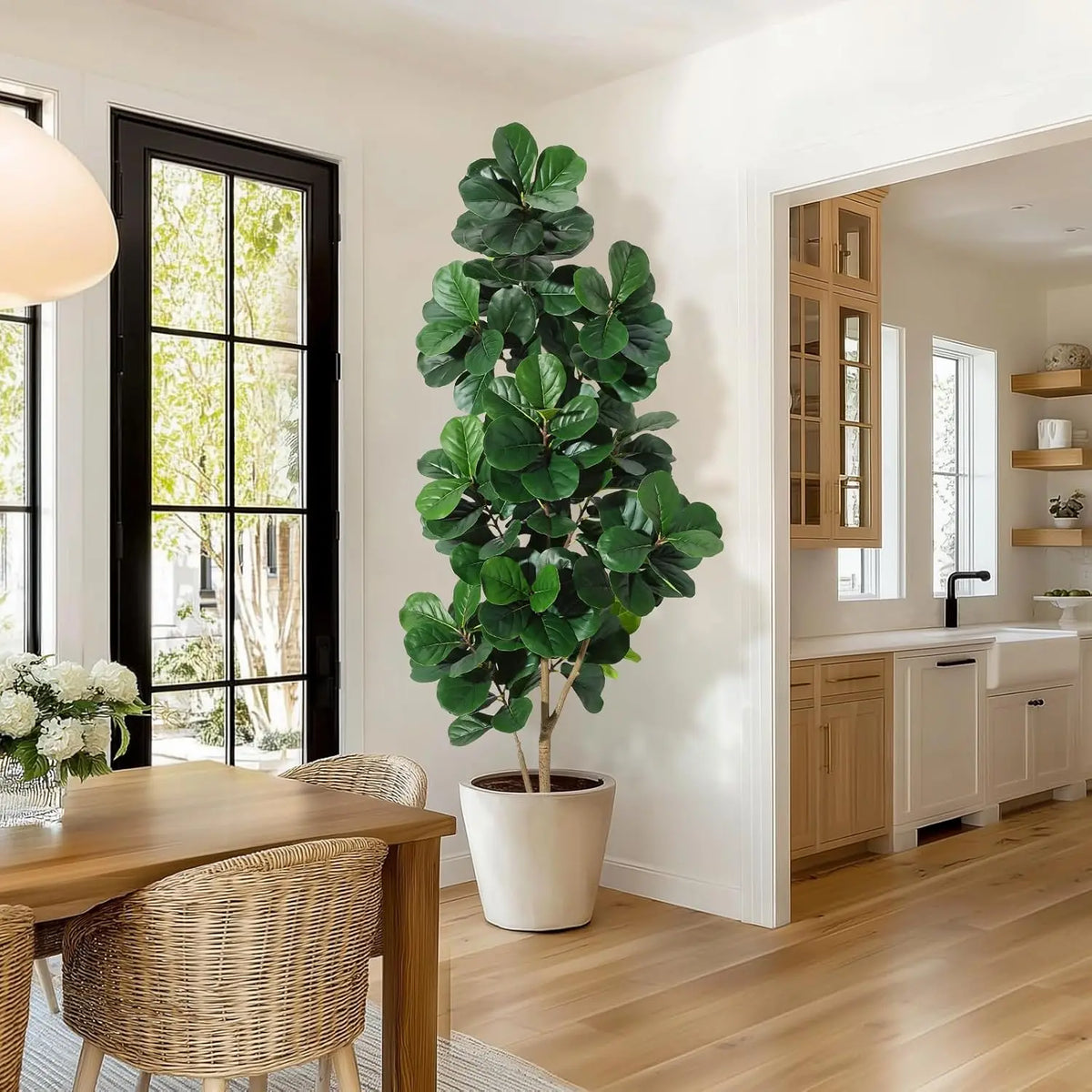 HiMiss Realistic Artificial Fiddle Leaf Fig Tree For Home