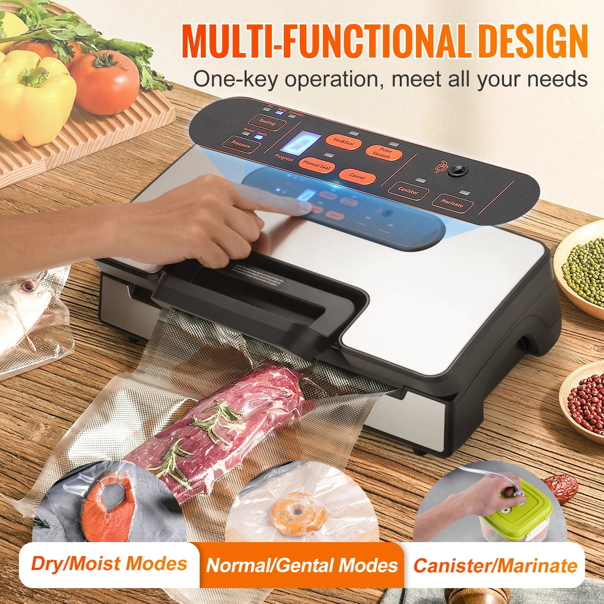 SucceBuy Food Vacuum Sealer Machine for Fresh Kitchen Storage