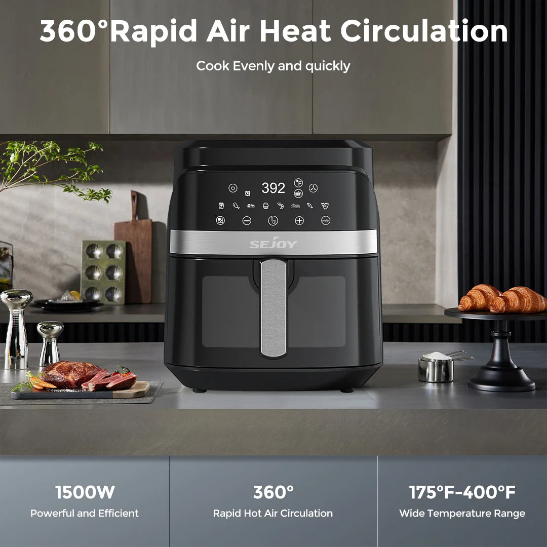 Sejoy Air Fryer Oven Roast Bake Dehydrate And Warm