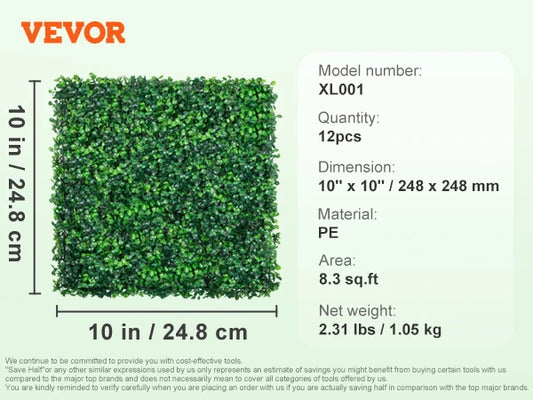 UV Protected Artificial Boxwood Panels Privacy Screen Wall Mat