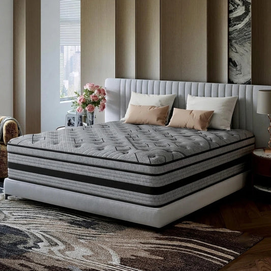 Premium Memory Foam And Spring Hybrid Mattress Offers Ergonomic Support