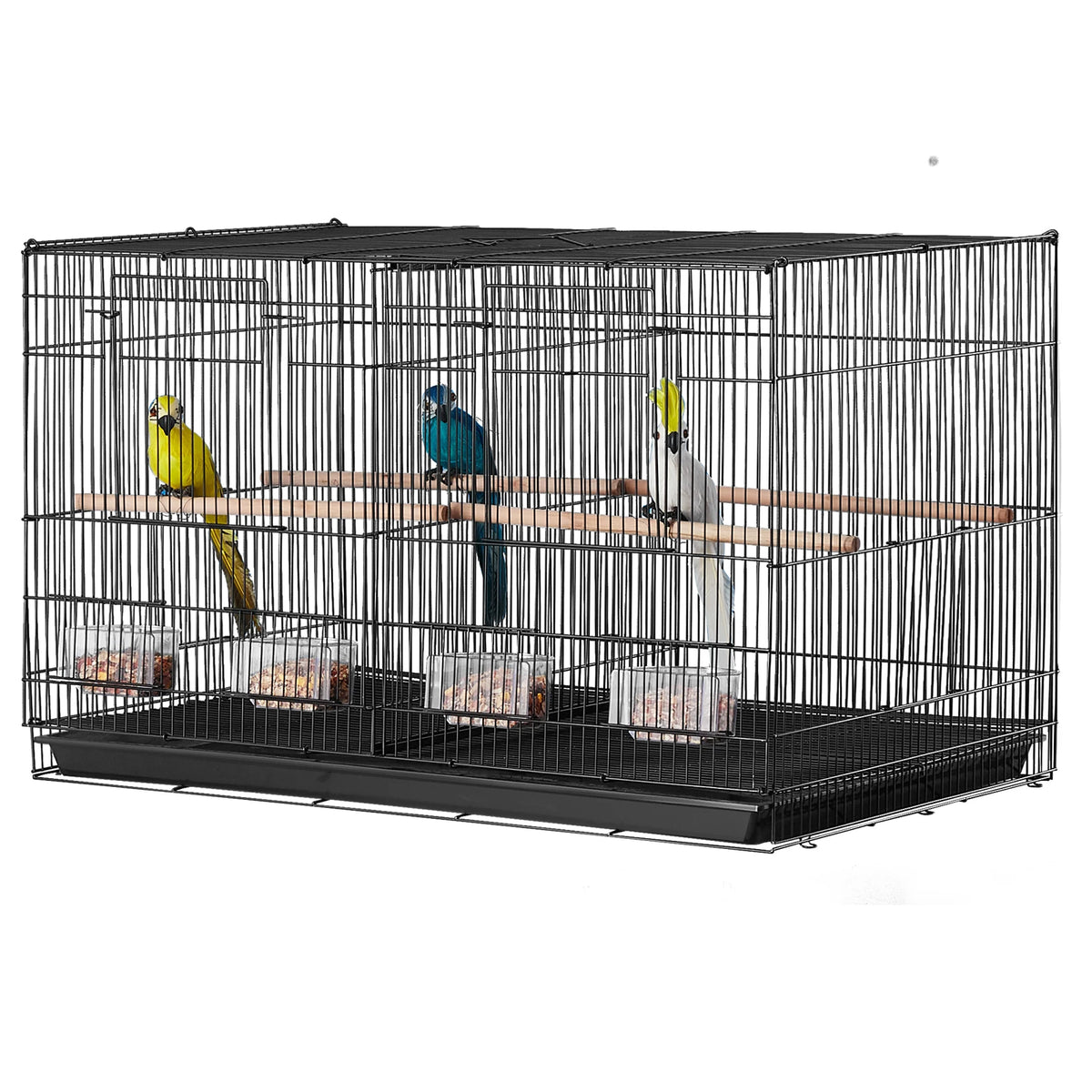 Succebuy Stackable Divided Small Bird Cage With Travel Handle