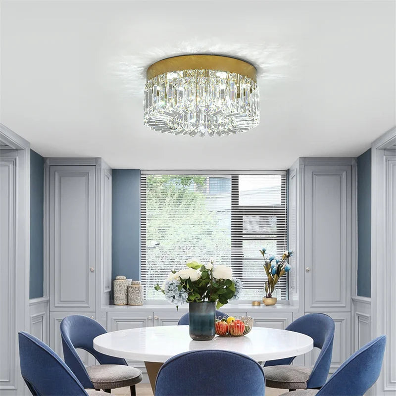 GreeLustr Crystal LED Ceiling Chandelier for Living Room and Bedroom