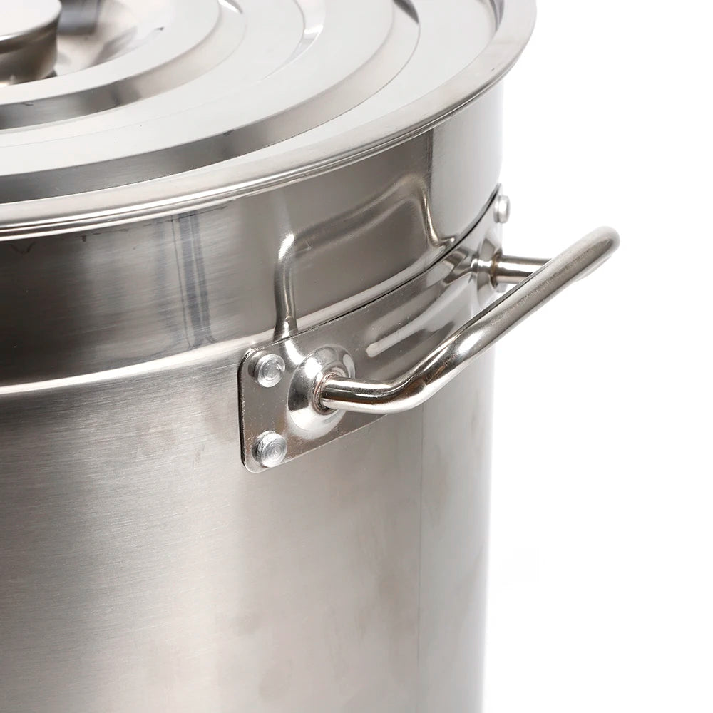 Thickened Stainless Steel Stock Pot With Domed Lid For Induction