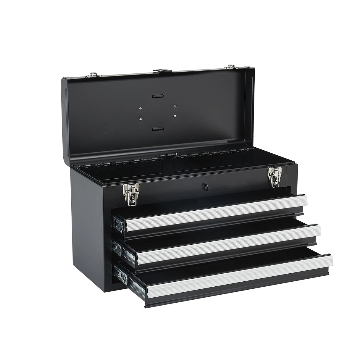 SucceBuy Three Drawer Metal Tool Chest With EVA Liners