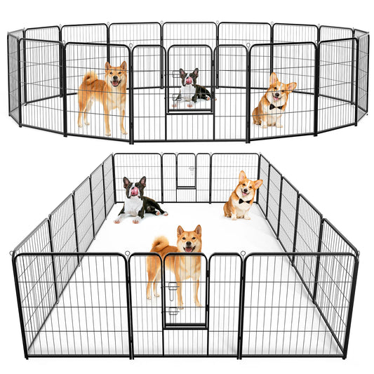 JHK Foldable Metal Dog Playpen For Yard And Camping