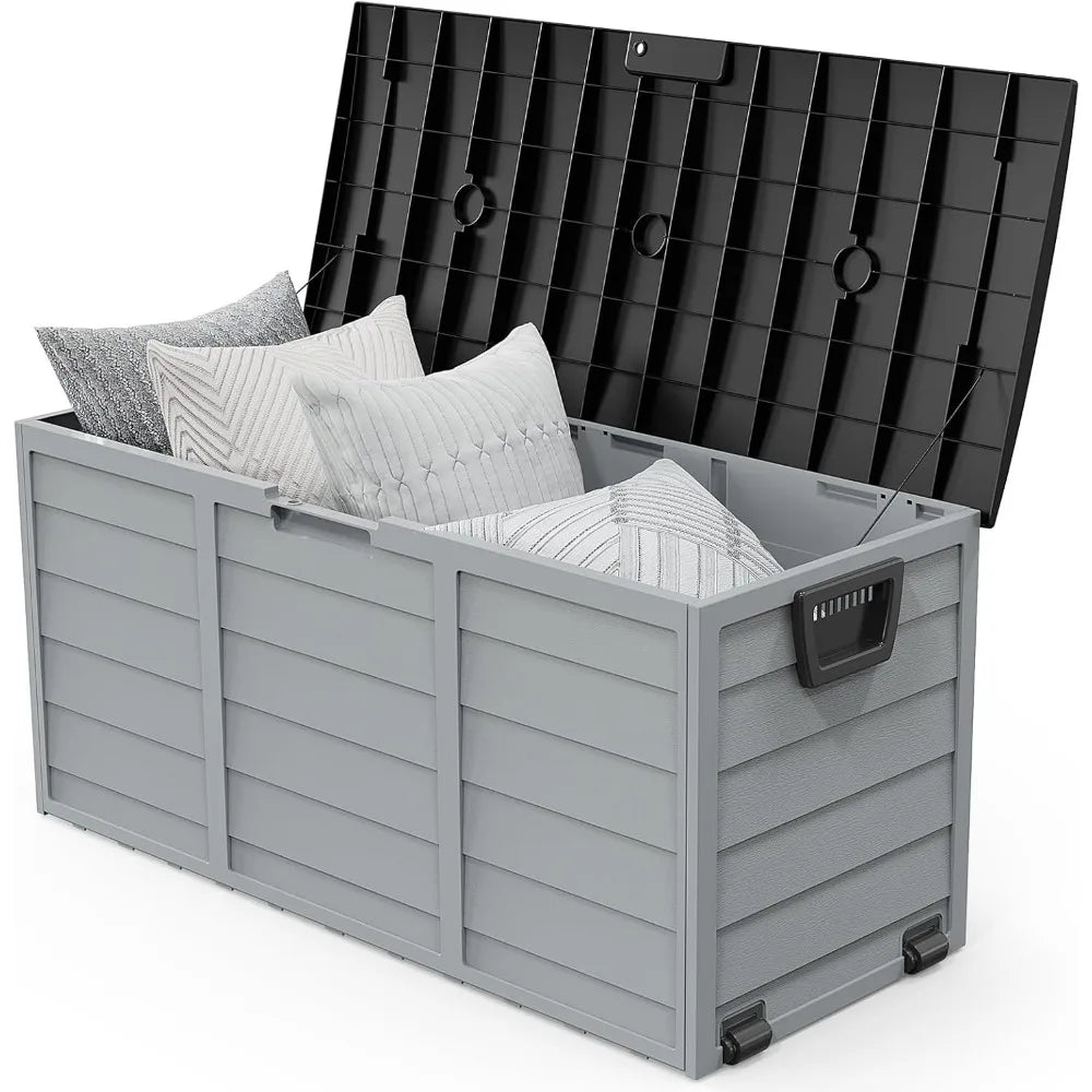 VINGLI Waterproof Outdoor Storage Deck Box With Lockable Design