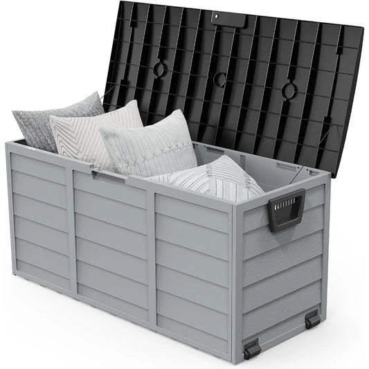 VINGLI Waterproof Outdoor Storage Deck Box With Lockable Design