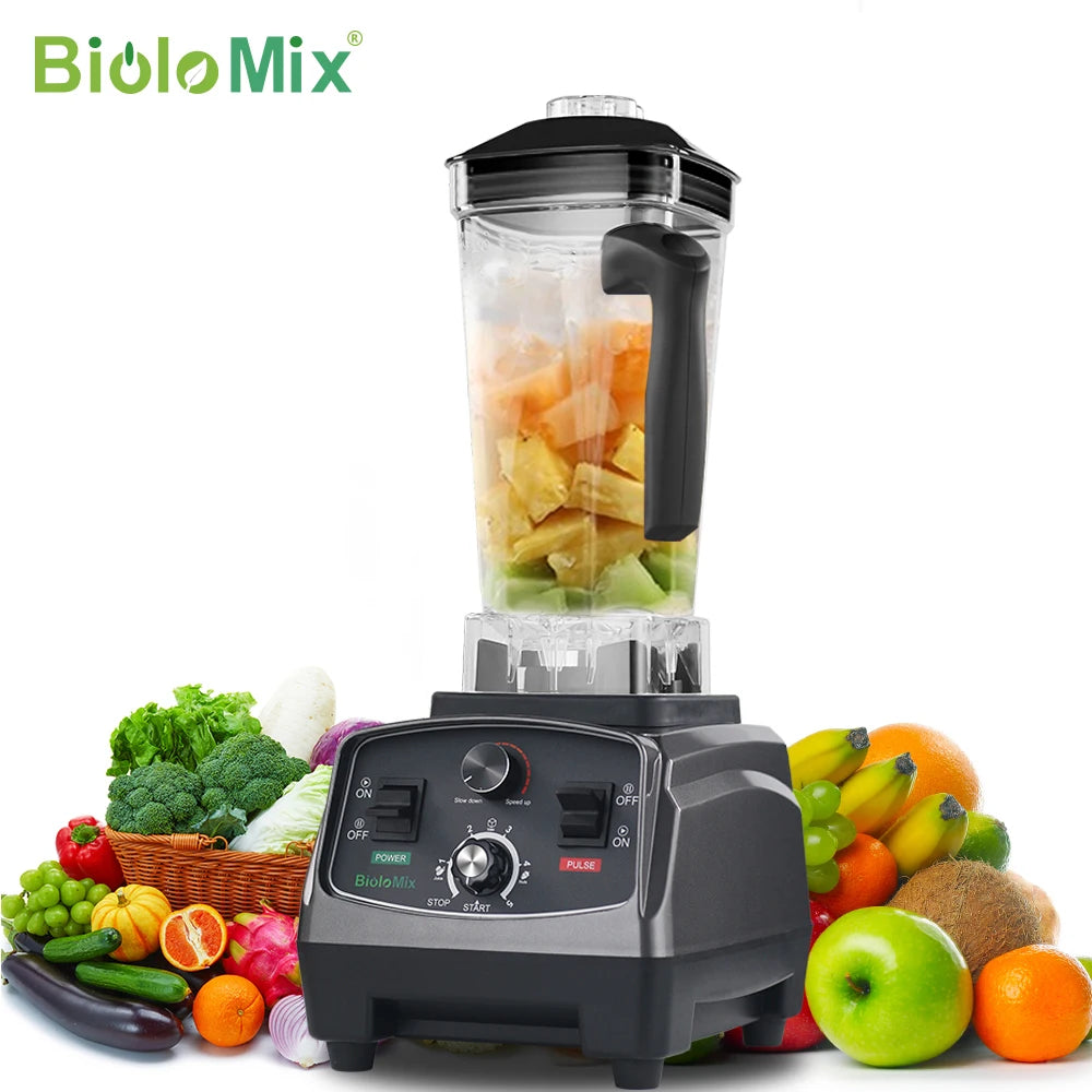 BioloMix Heavy Duty Commercial Blender With Timer For Smoothies