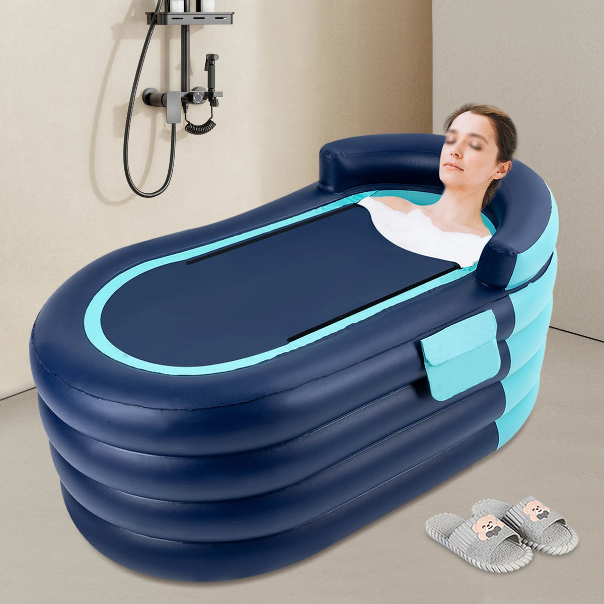 Inflatable Adult Bathtub Wireless Electric Air Pump Hot and Cold Bath