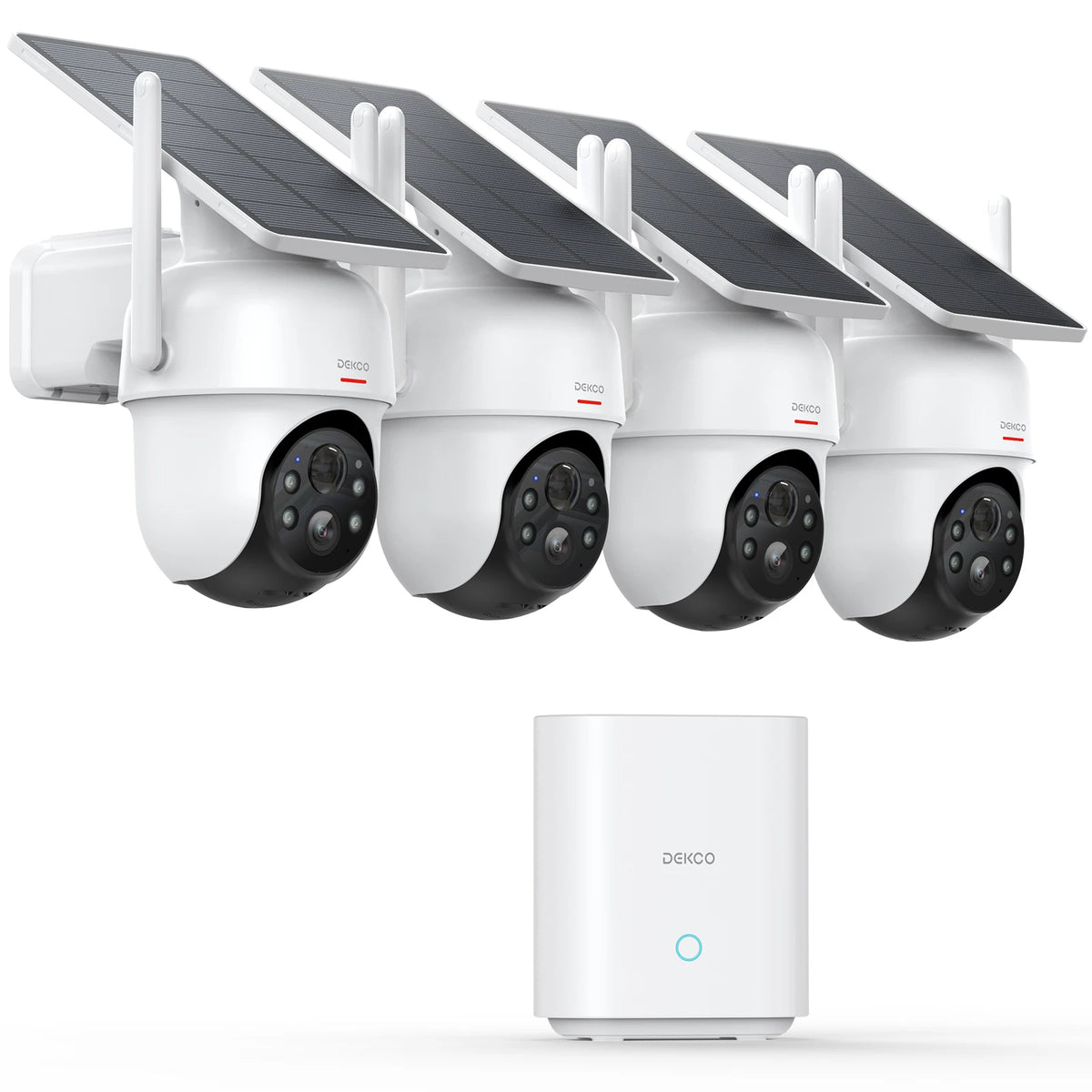 Dekco Wireless Solar Security Camera System With Alexa