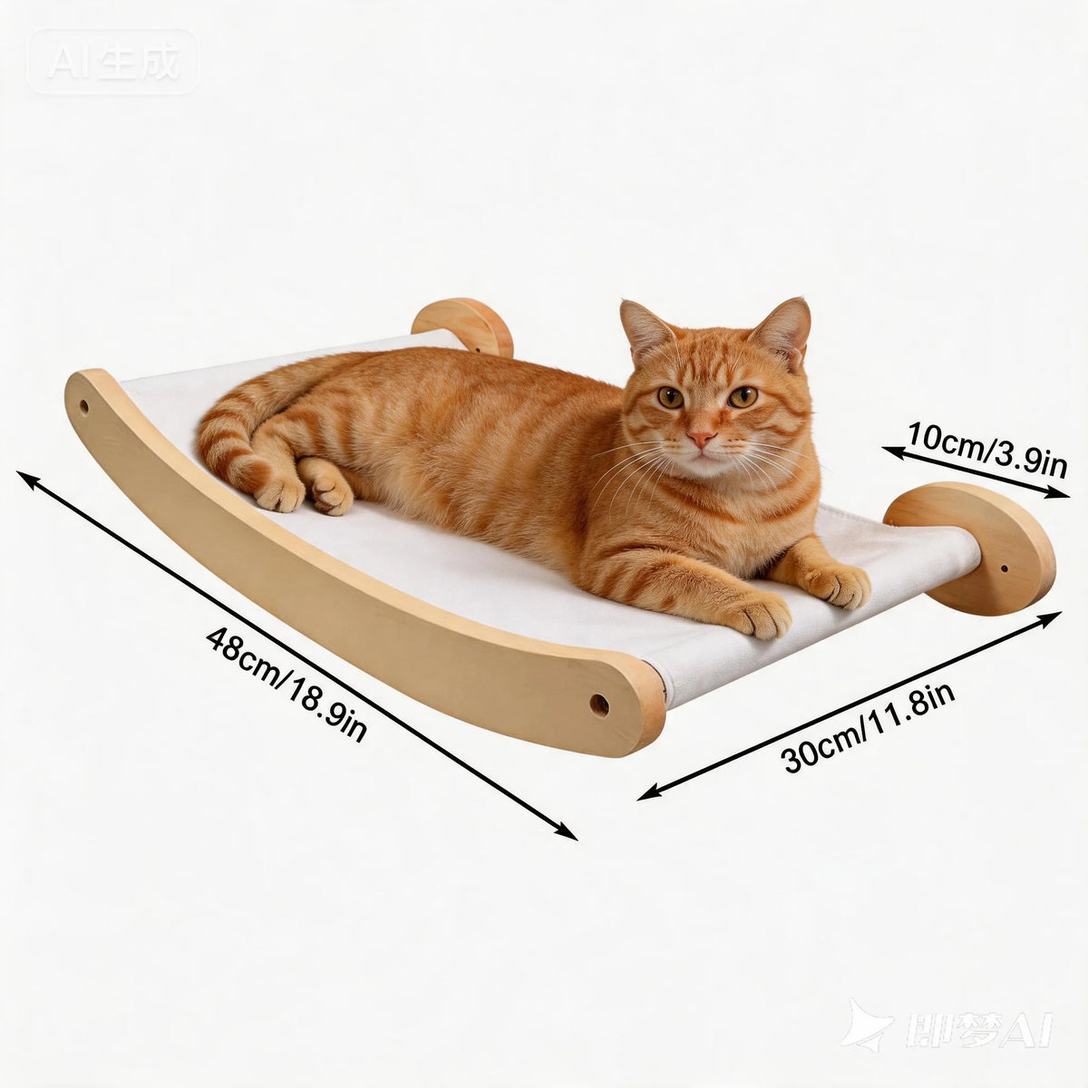 CWV Wall Mounted Cat Hammock And Scratching Stairway Shelf