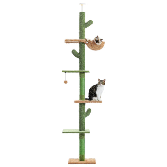 PAWZ Road 5-Tier Cactus Cat Tower Climbing Tree With Hammock