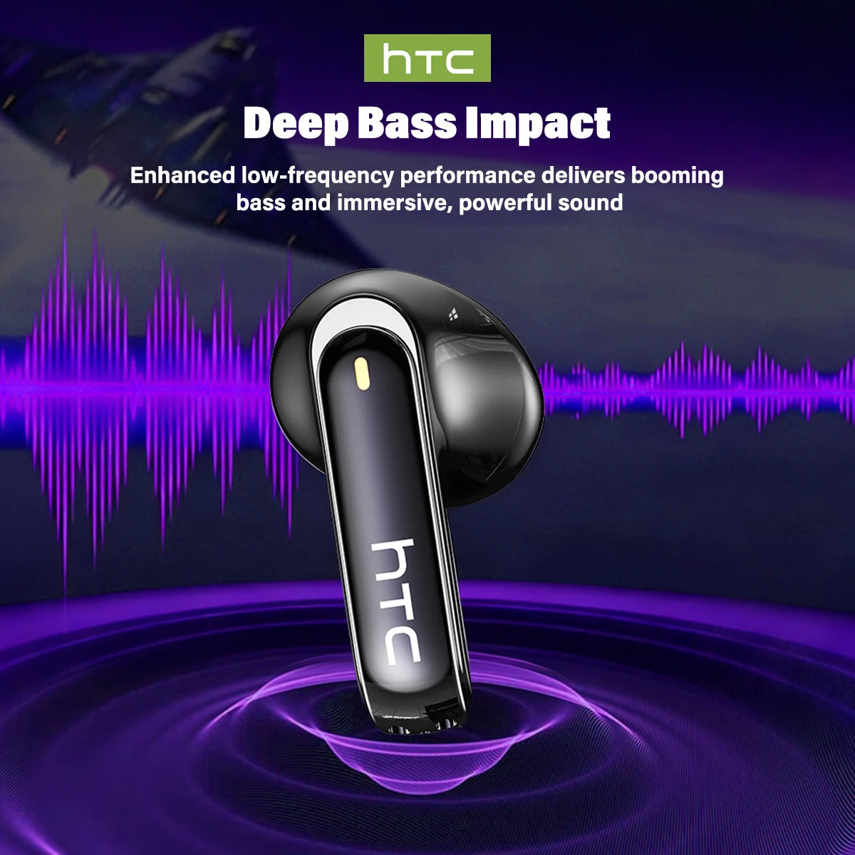HTC NE70 Wireless Earphones Active Noise Cancelation AI Translator Battery