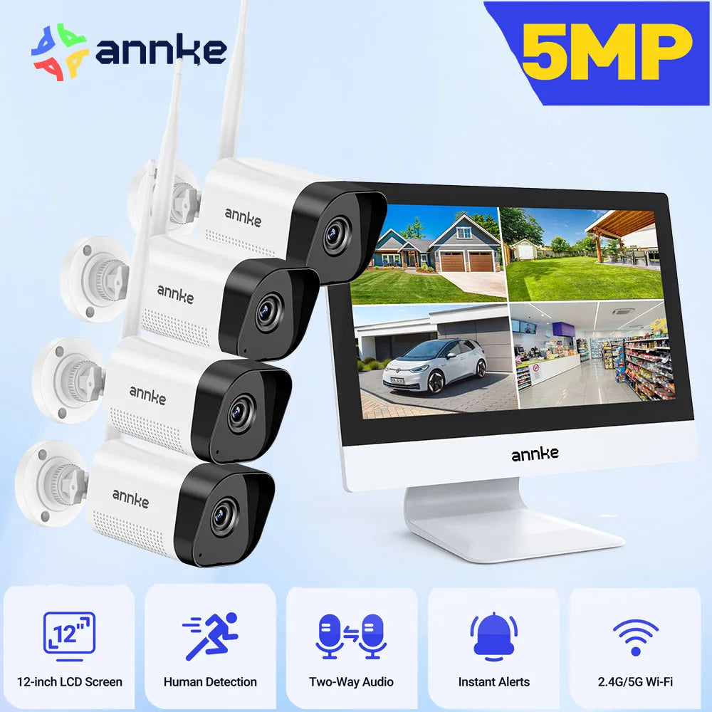 Annke Wireless Security Camera System With NVR Monitor Outdoor Waterproof