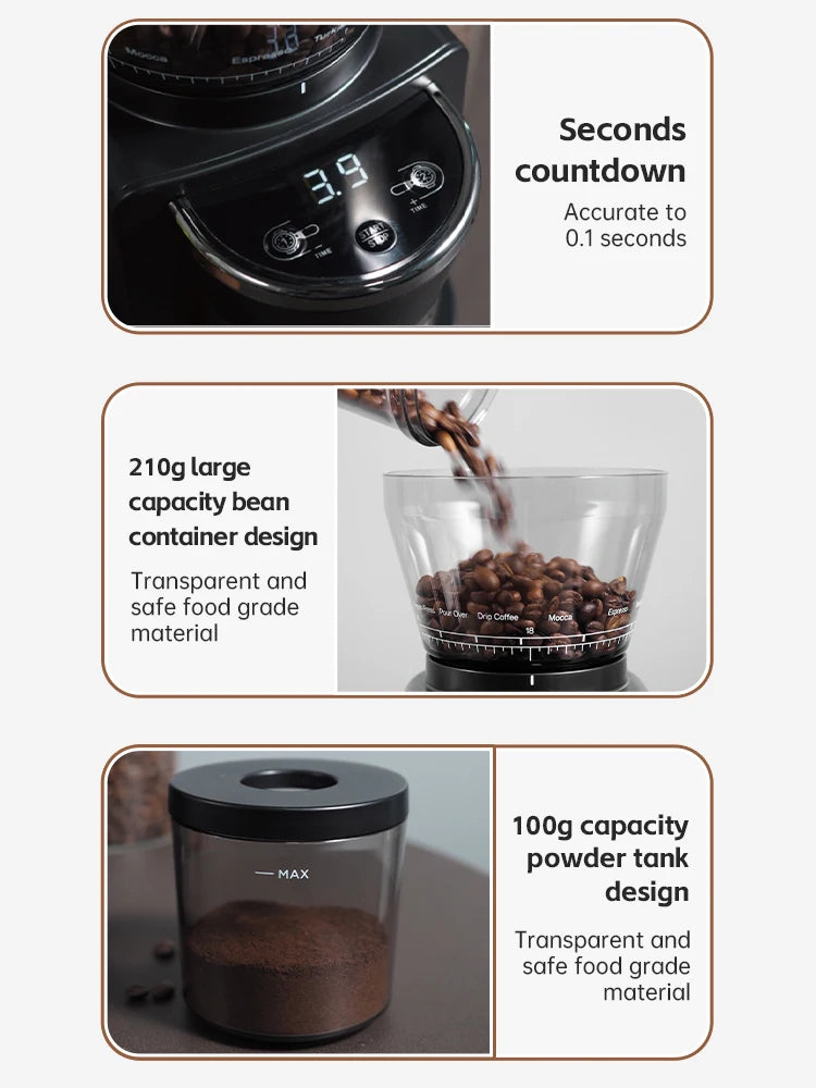 HiBREW Automatic Burr Coffee Grinder With 34 Adjustable Settings