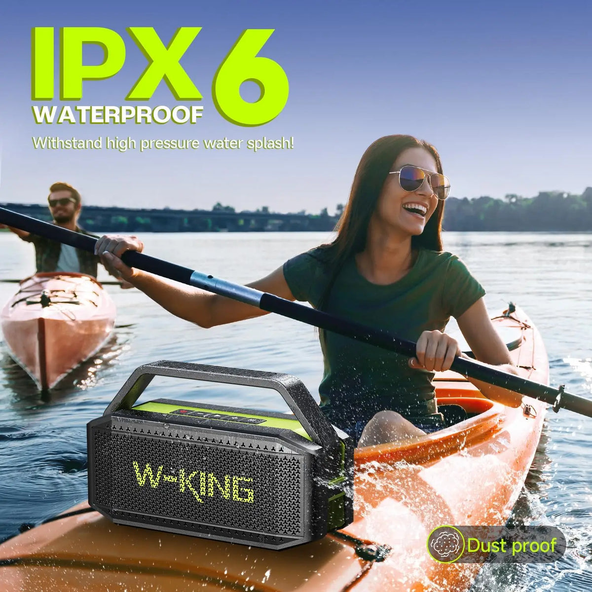 W-KING Portable Bluetooth Speaker Delivering Powerful Deep Bass