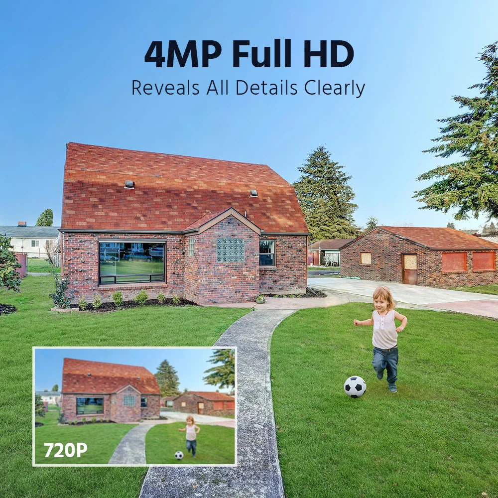 Annke 4MP Solar Wireless Security Camera Kit With NVR