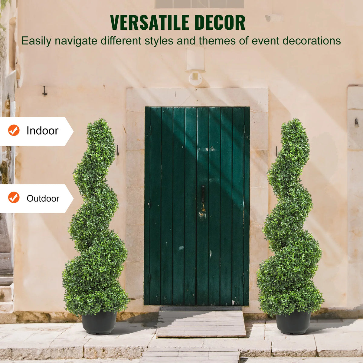 Artificial Boxwood Spiral Topiary Tree For Elegant Outdoor Garden Decor