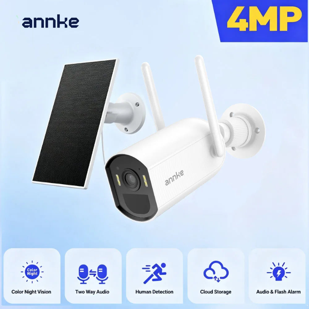 ANNKE Solar Battery Powered Wireless Security Camera With Motion Detection