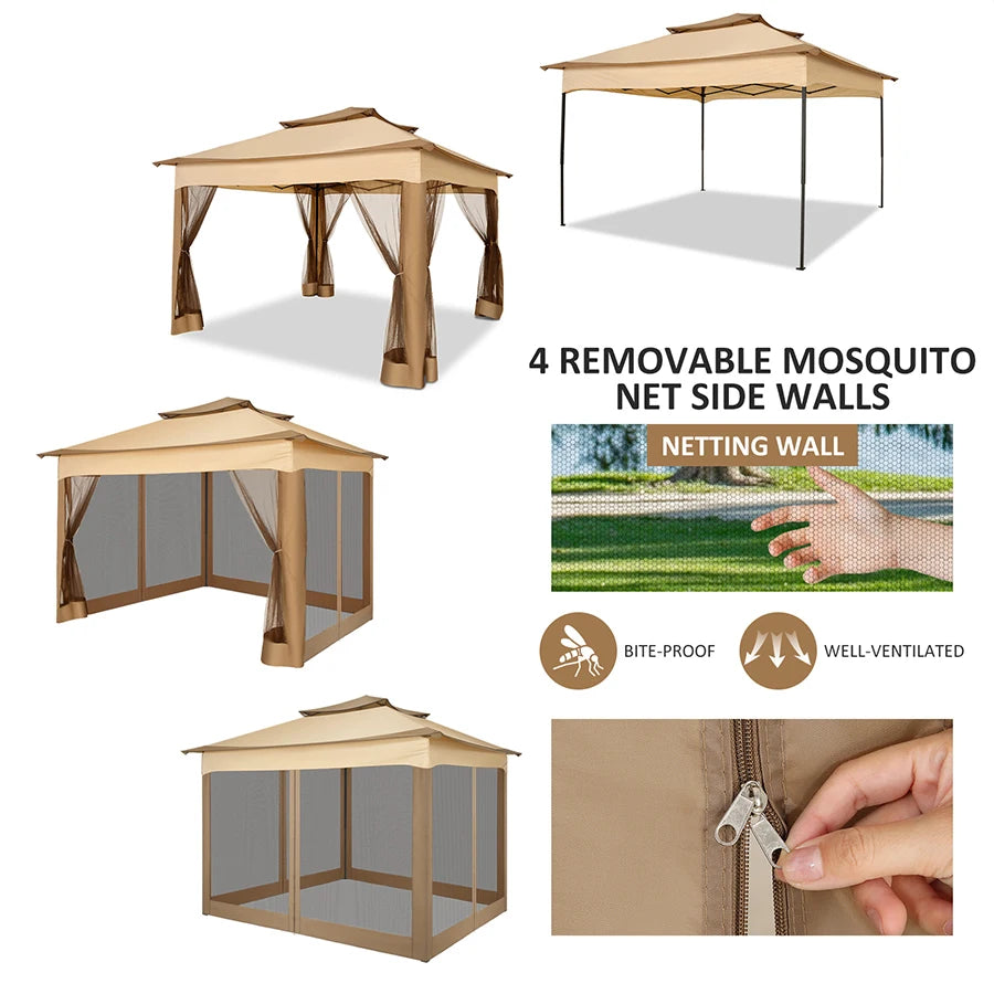 Tooluck Pop Up Gazebo Canopy With Mosquito Netting