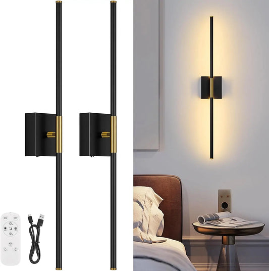 Dimmable Battery Operated Wall Sconces With Remote Control