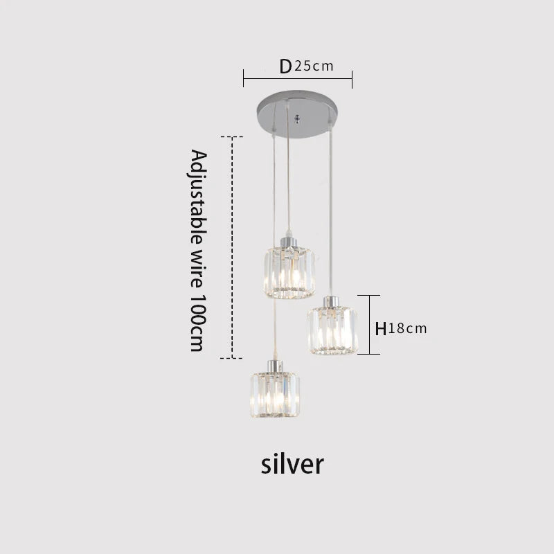 Vetrulus Modern K9 Crystal Pendant Ceiling Chandelier
