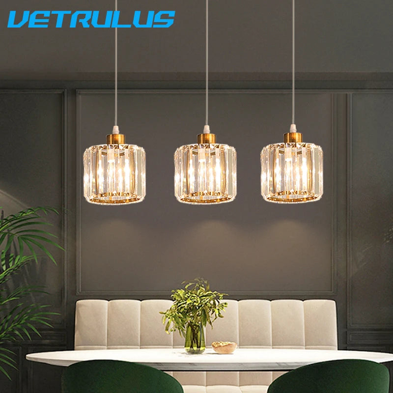 Vetrulus Modern K9 Crystal Pendant Ceiling Chandelier