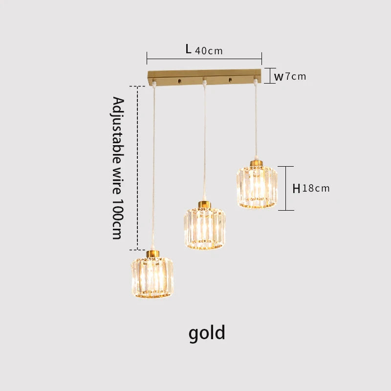 Vetrulus Modern K9 Crystal Pendant Ceiling Chandelier