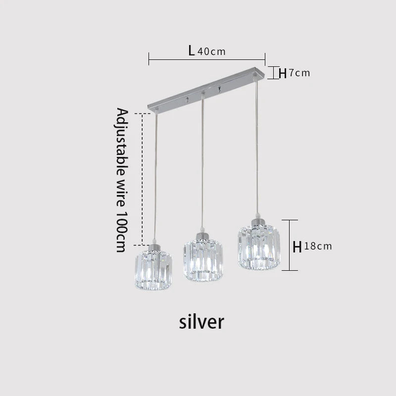 Vetrulus Modern K9 Crystal Pendant Ceiling Chandelier